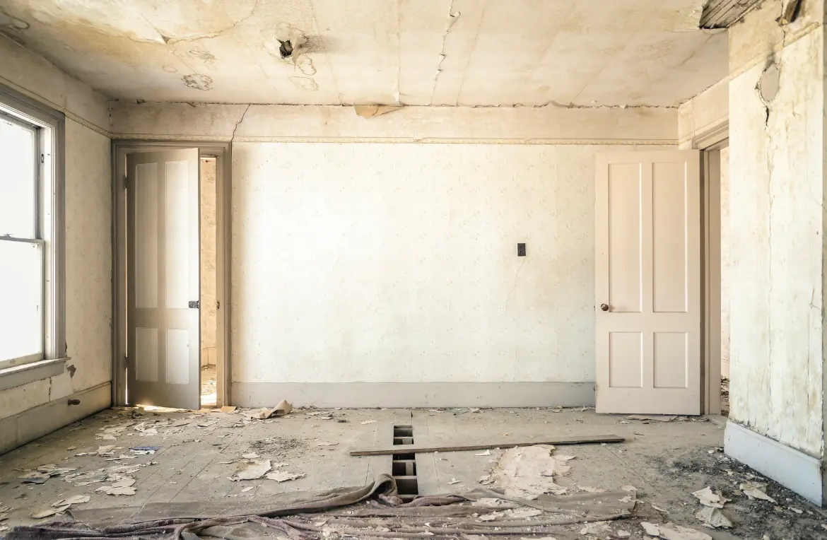 Waste disposal crew managing a cleanout project in New Britain